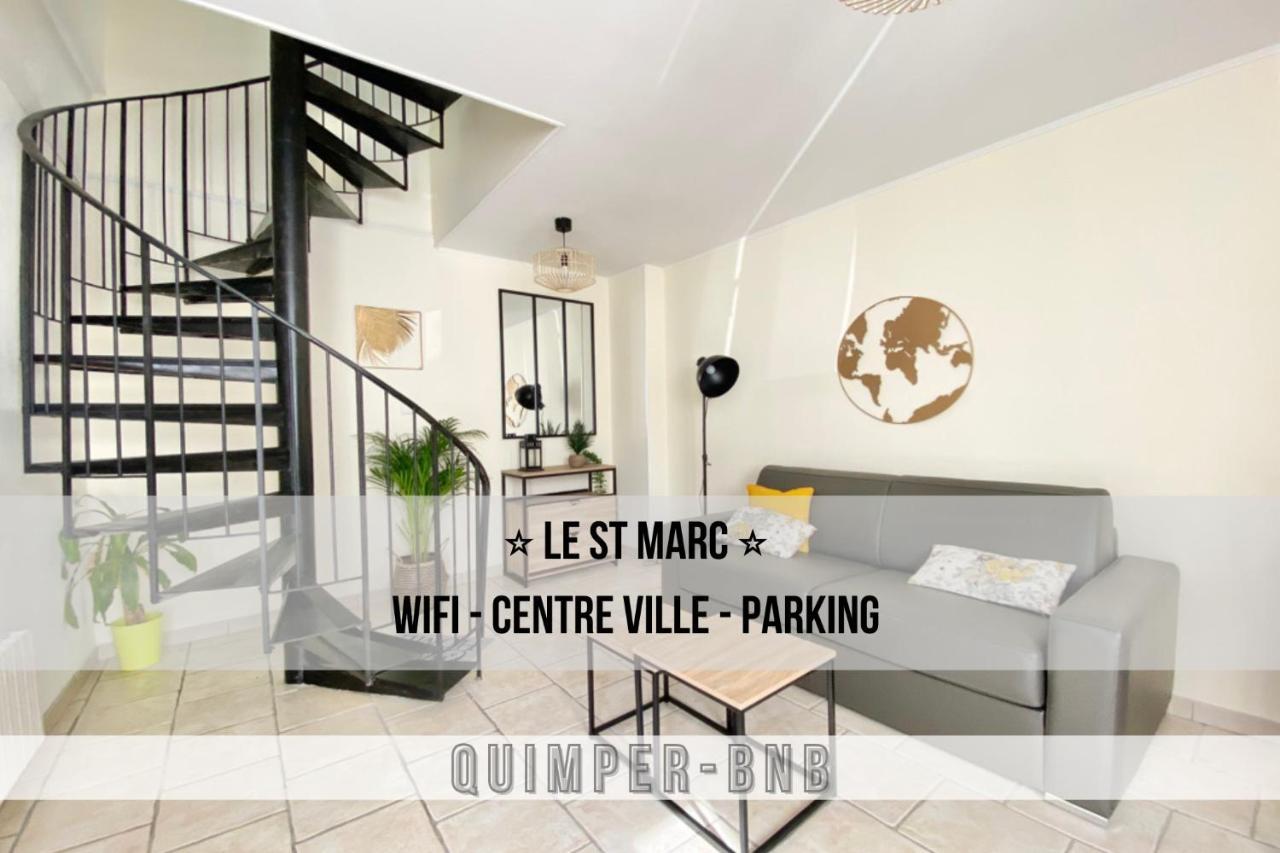 Le St Marc - Theatre De Cornouaille - Wifi - Parking Prive - Entree Autonome Appartement Quimper Buitenkant foto